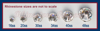Swarovski Rose Montee Sizes
